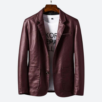 Geoffrey® | Timeless Elegance Leather Jacket Blazer