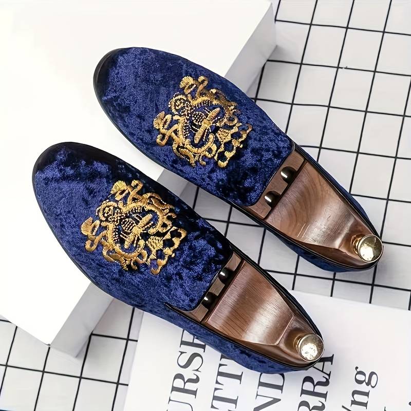 Zion® | Men's Loafer Shiny Velvet Blue