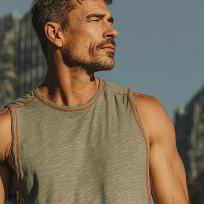 Chris | Men'S Blended Round Neck Sleeveless Tank Tops