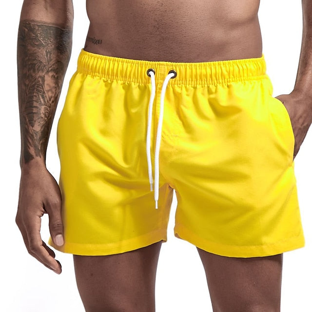 Cygnus® | Solid Color Drawstring Beach Shorts