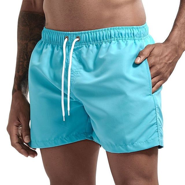Cygnus® | Solid Color Drawstring Beach Shorts
