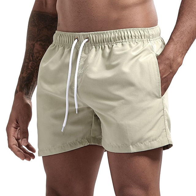Cygnus® | Solid Color Drawstring Beach Shorts