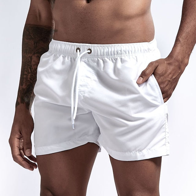 Cygnus® | Solid Color Drawstring Beach Shorts