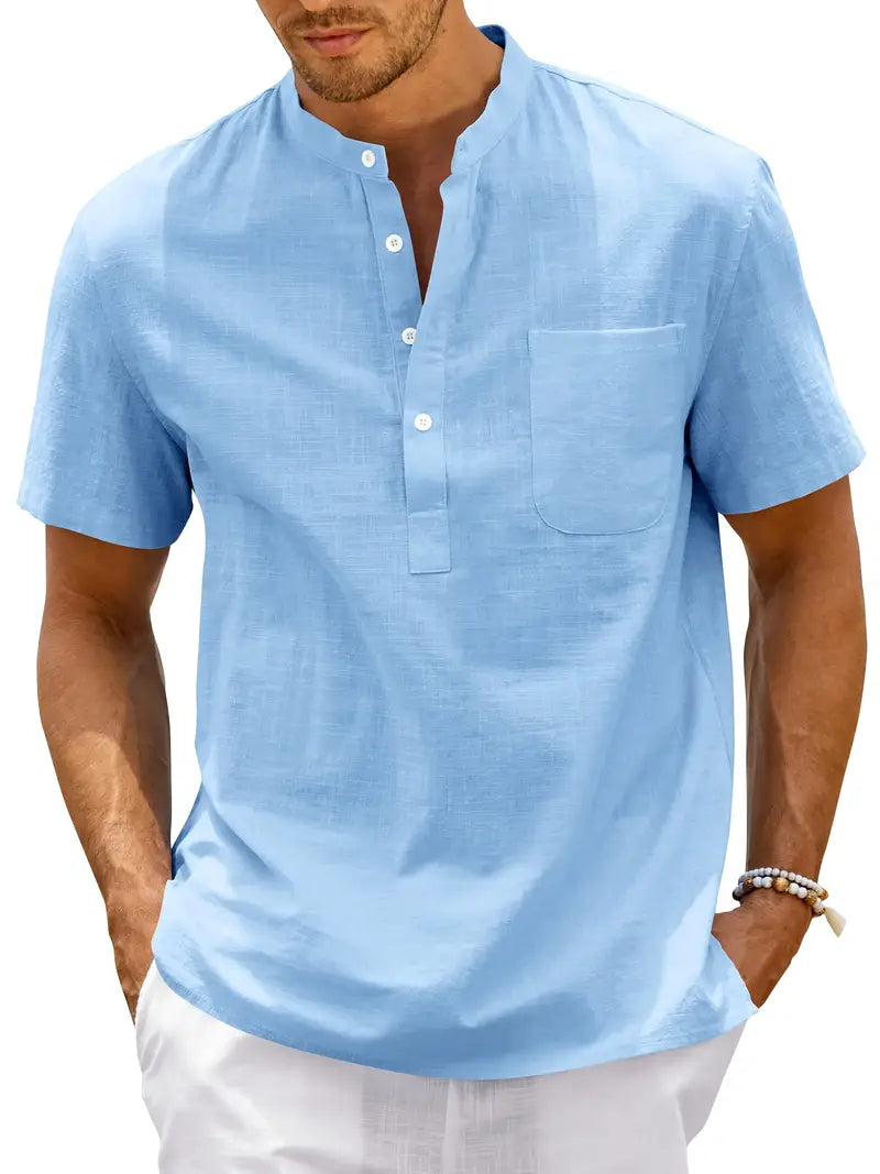 Declan® | Summer Shirt With Short Sleeve Closure For Men