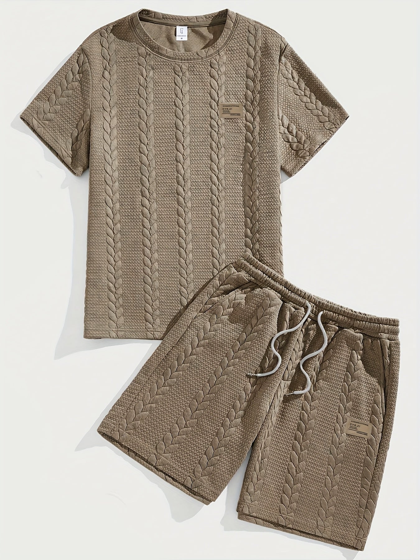 Brian | Textured Knit Short and Shirt Set – Summer Fit