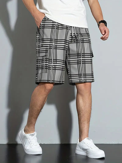 Genovevo® | Casual Checked Beach Shorts For Men