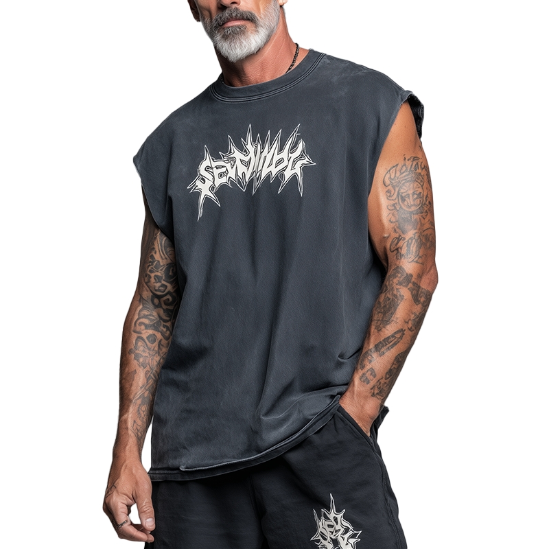 Tyler | Men'S Summer Fashion Printed Cotton Blended Sleeveless Tank Top