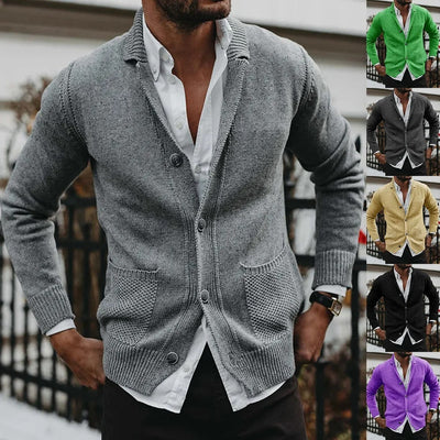 Oliver® | Knitted sweater with pockets and buttons