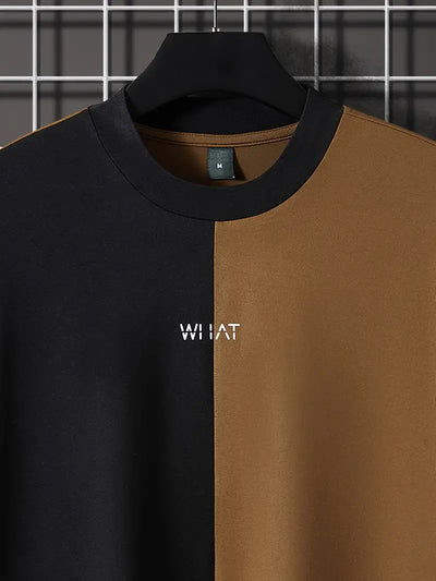 Silas® | Stylish color block t-shirt with short sleeves and a crew neck