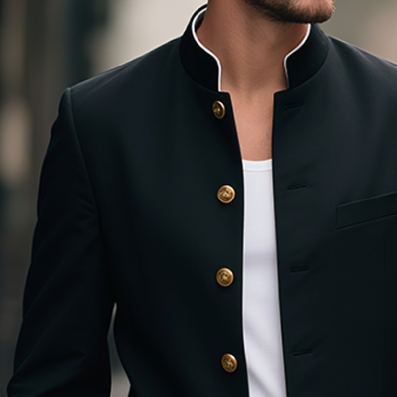 Fred | Men'S Retro Casual Stand Collar Single Breasted Blazer