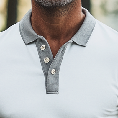 Rodrigo | Men'S Business Colorblock Polo Neck Short Sleeve T-Shirt