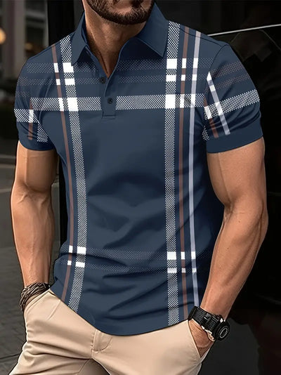 Lurdes® | Stylish Striped Short-Sleeved T-Shirt For Men