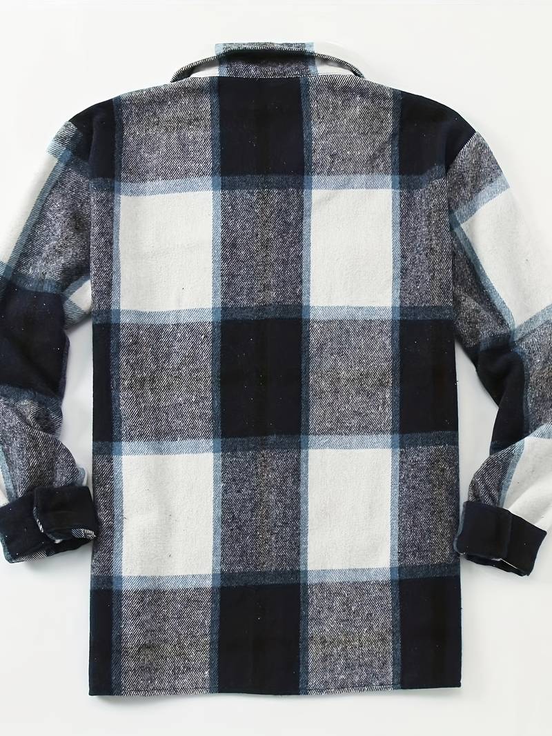 Lucy® | Long Sleeve Button-Down Shirt With Check Pattern For Men