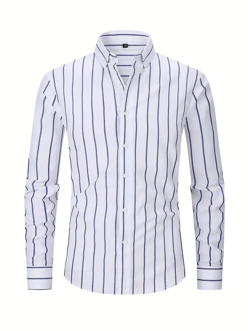 Latham® | Casual Striped Long Sleeve Shirt For Men