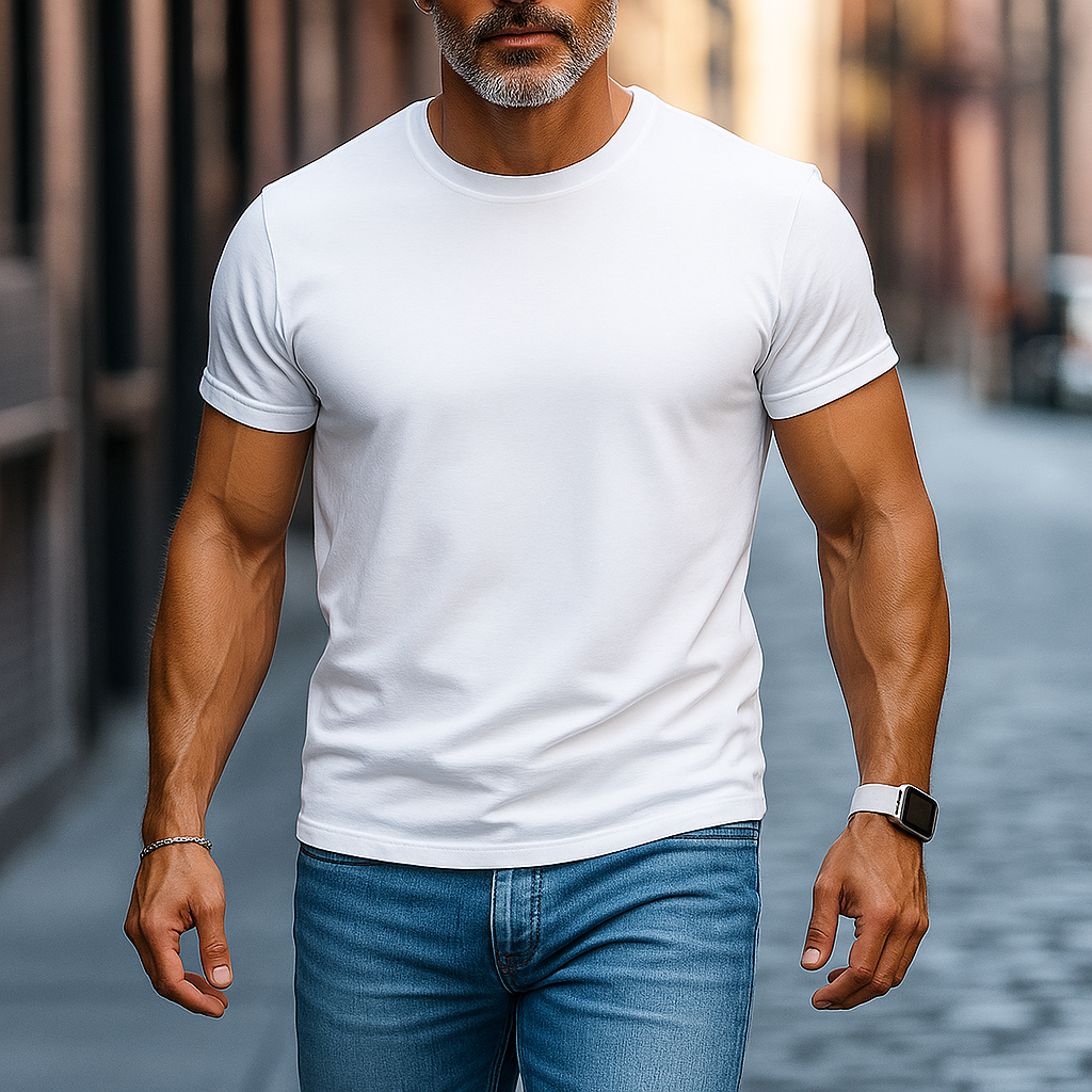 Kyle | Men'S Summer Basic Solid Color Cotton Short Sleeve T-Shirt