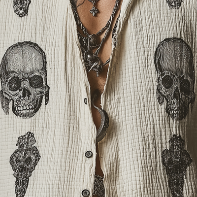 Troy | Men'S Summer Fashion Printed Waffle Tank Top