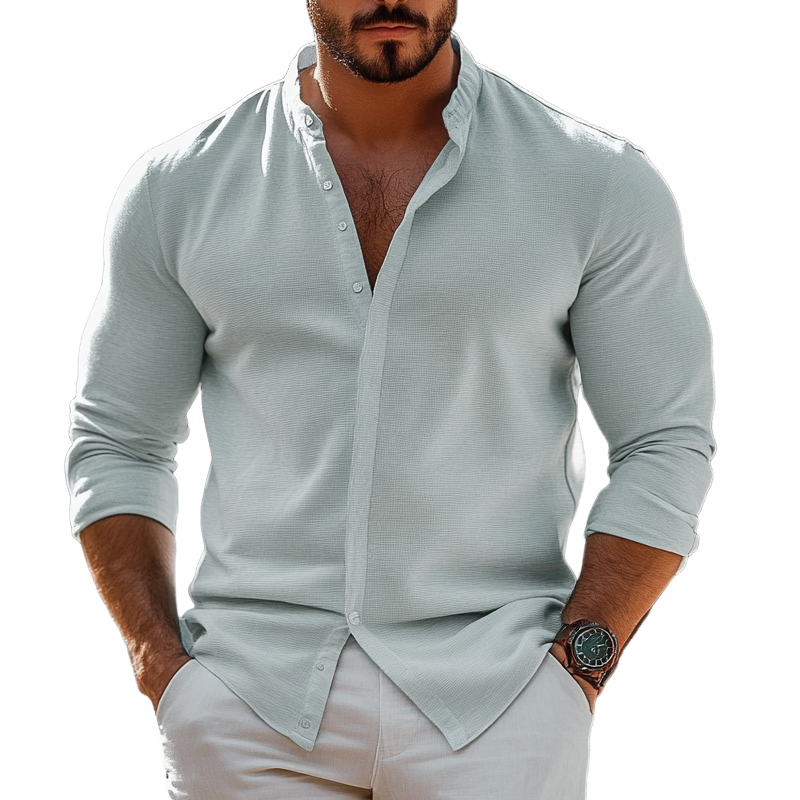 Ricardo | Men'S Casual Loose Long Sleeve Shirt