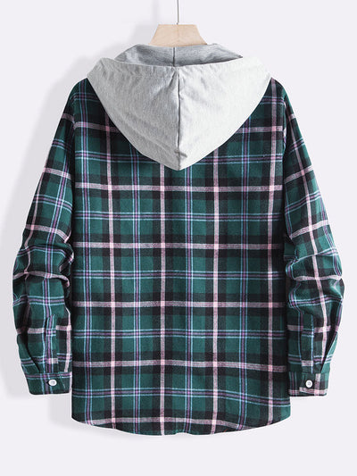 Alwyn® | Men Plaid Hooded Shirt