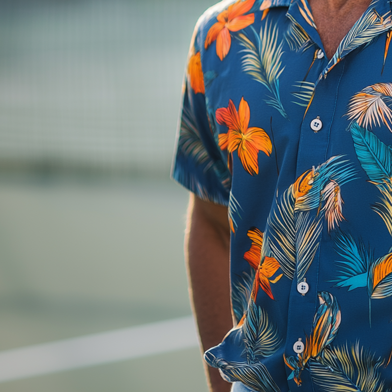 Israel | Men'S Summer Fashion Polyester Blended Printed Short Sleeve Shirt