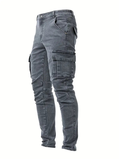Marcial® | Slim Fit Denim Cargo Pants For Men