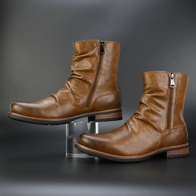 Marcos® | Leather Side-Zip Boots