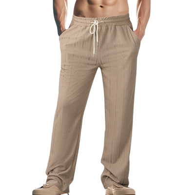 Jarrod | Men'S Textured Drawstring Solid Color Casual Pants