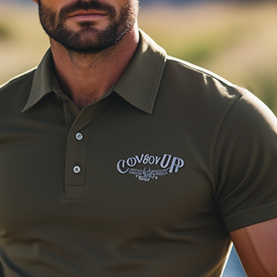 Omar | Men'S Summer Business Classic Embroidery Polo Neck T-Shirt