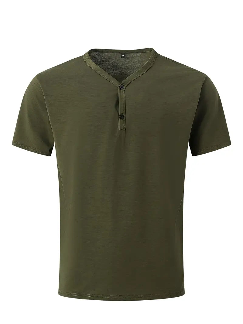 Ellis® | Solid, Casual V-Neck T-Shirt For Men