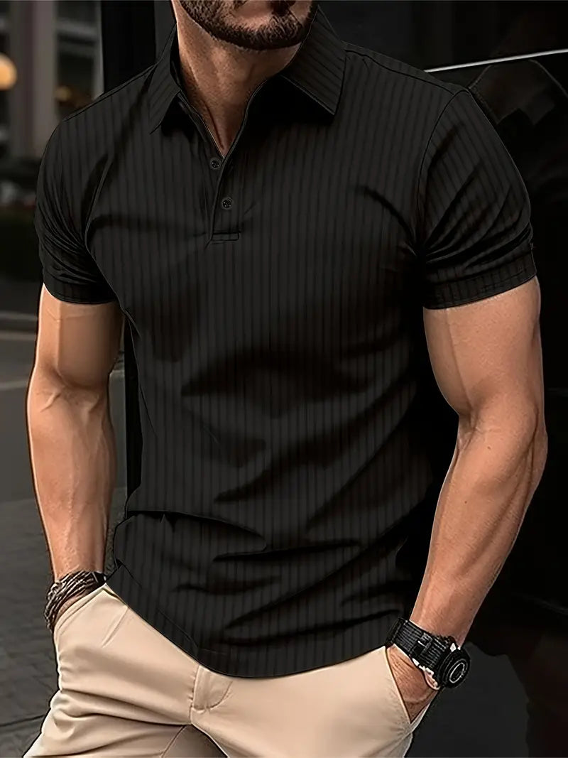 Livia® | Casual Ribbed Short Sleeve Shirt For Men