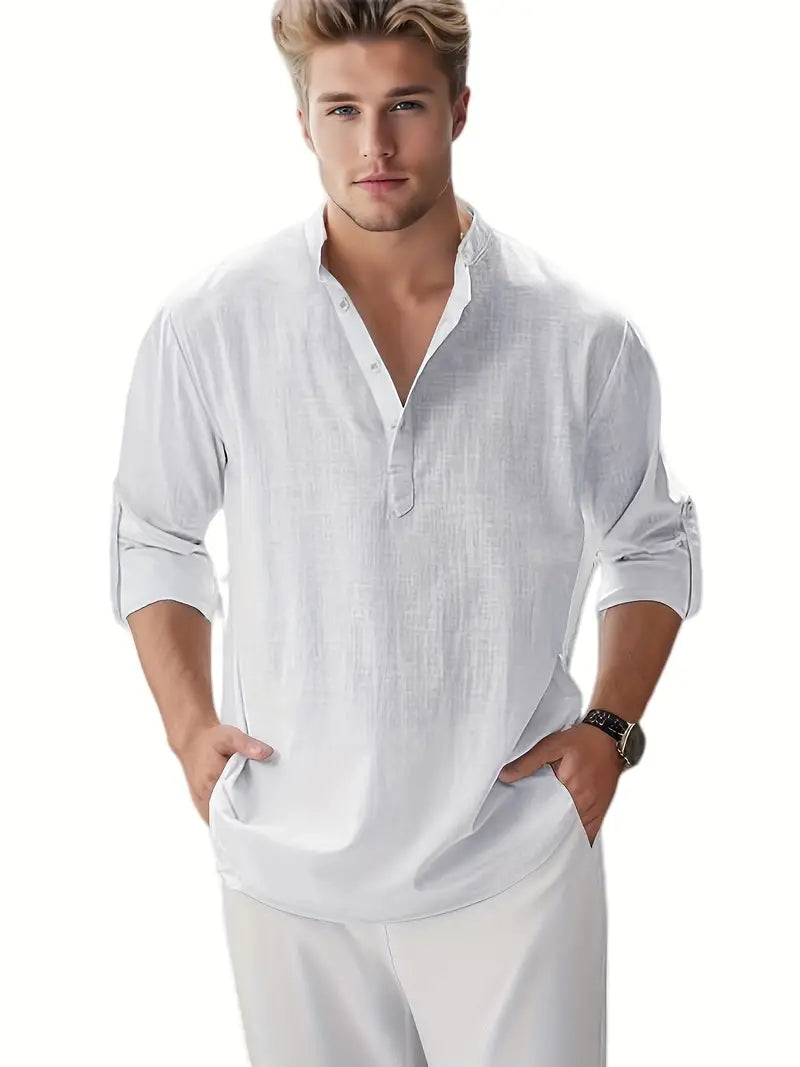 Jago® | Elegant, Airy Shirt With A Stand-Up Collar