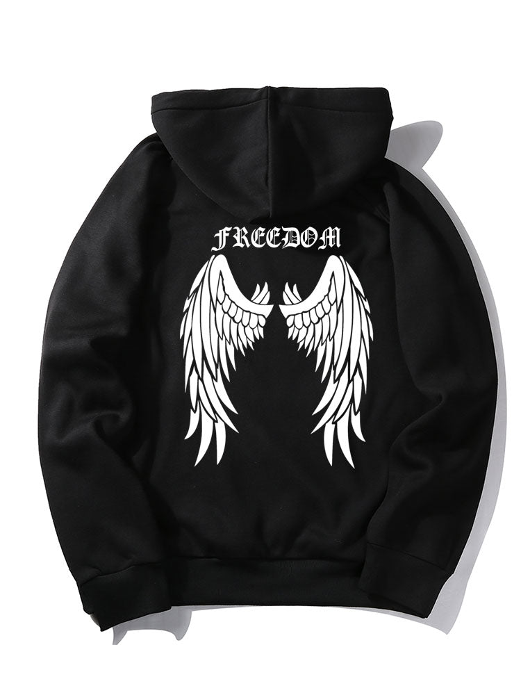 Leroy | Letter Wings Back Print Hoodie