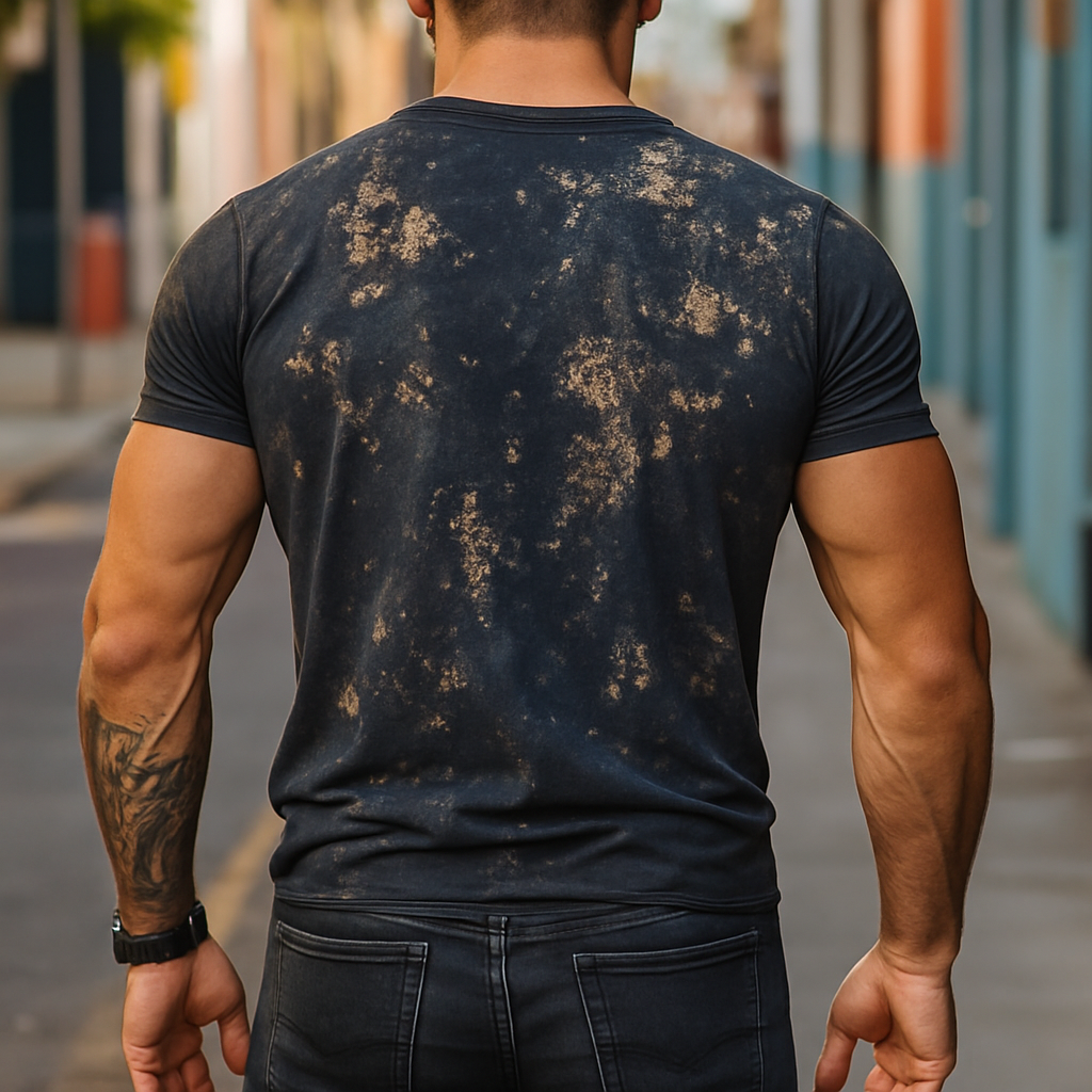 Men's Retro Casal Sn Printed Rond Neck Short Sleeve T-Shirt