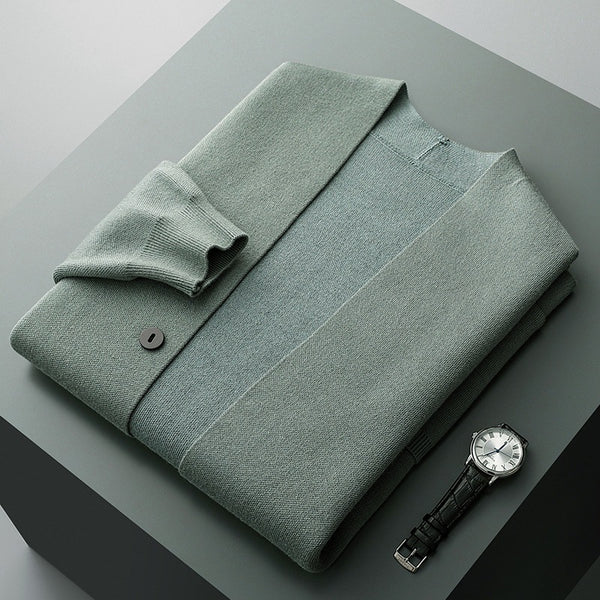 Tiberius | Modern knitted cardigan with button placket