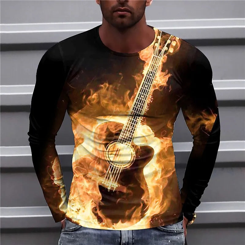 Teófilo® | Blue Guitar Sweatshirts For Men
