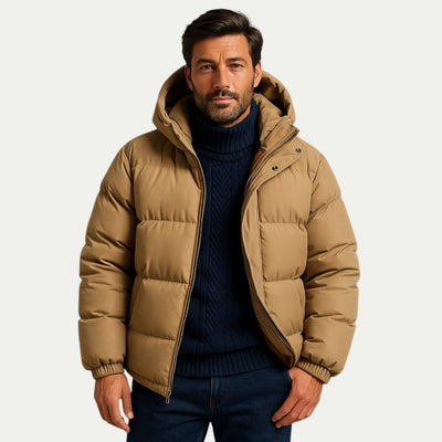 Ringo | Unisex down quilted jacket with hood and thermal insulation