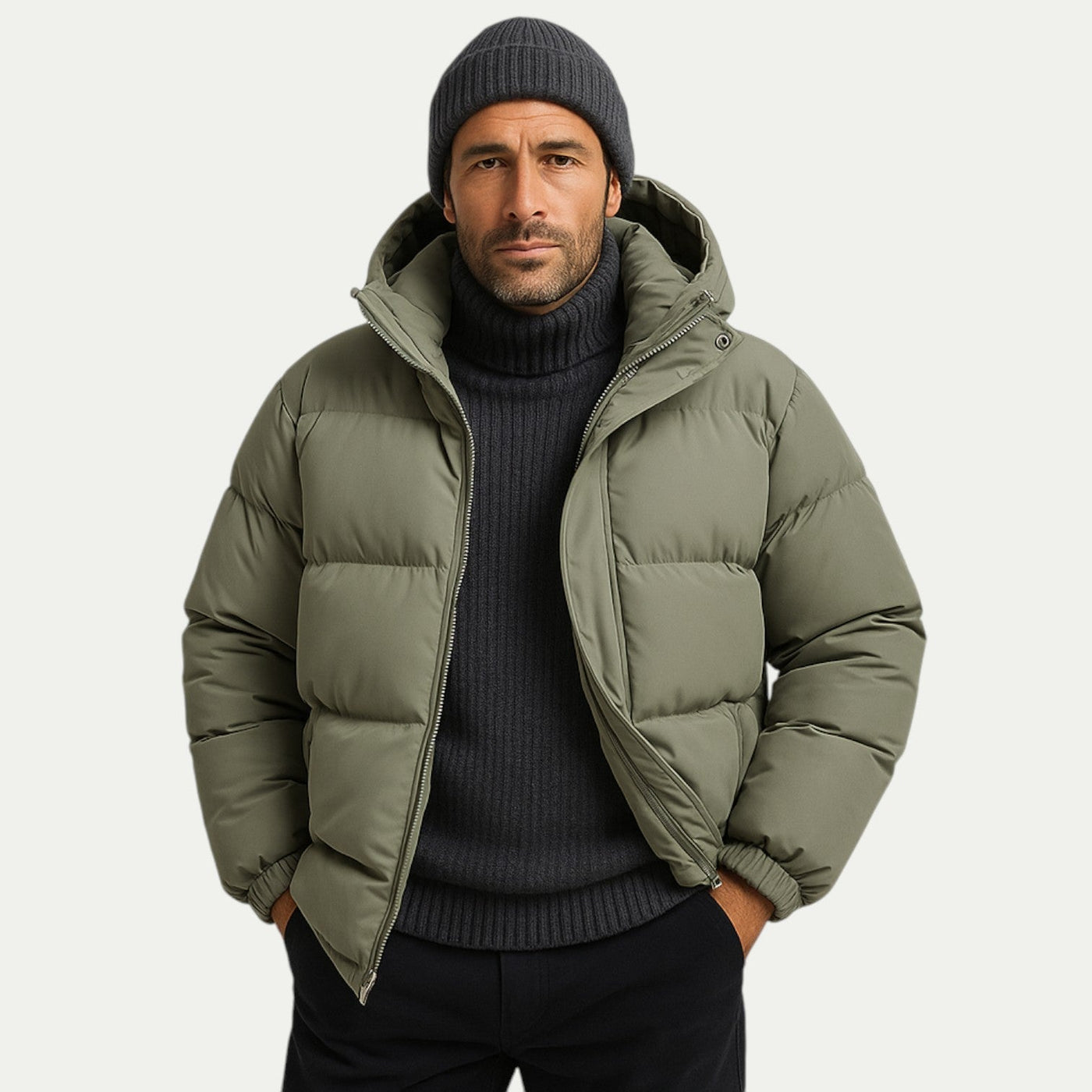 Ringo | Unisex down quilted jacket with hood and thermal insulation