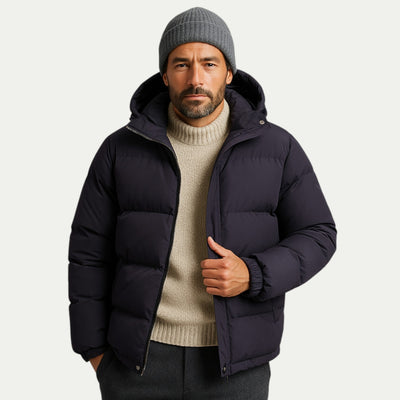 Ringo | Unisex down quilted jacket with hood and thermal insulation