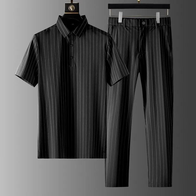 Cosme® | Belluno Pinstripe Suit Set