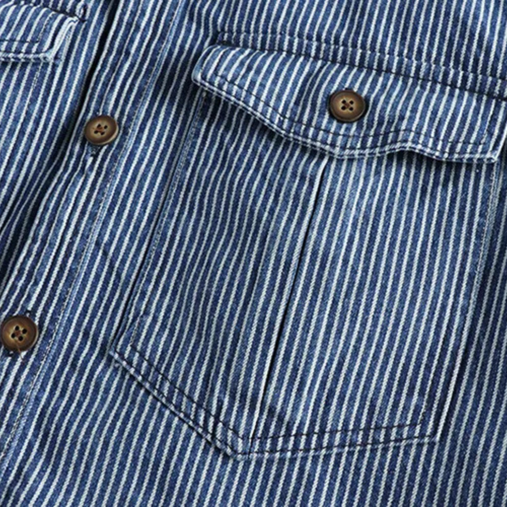 Valdemar® | Fashionable striped men's shirt made of denim