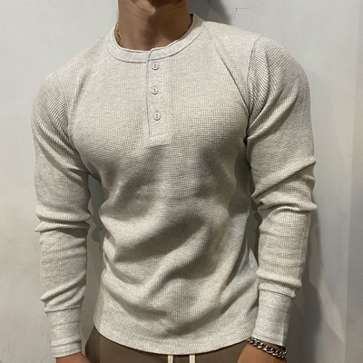 Malik | HENLEY MUSCLE SHIRT