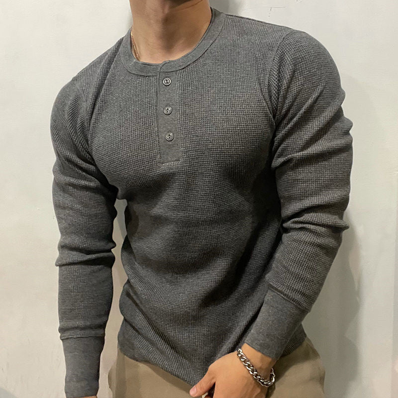 Malik | HENLEY MUSCLE SHIRT