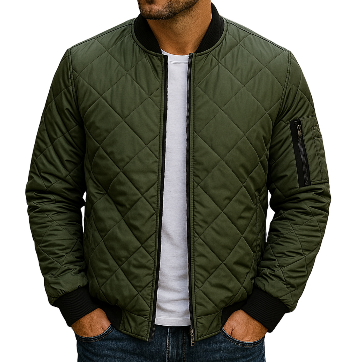 Lenoir™ - Diamond Pattern Cotton Jacket