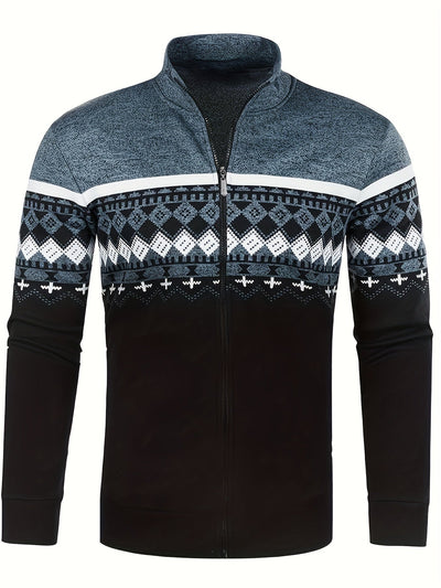 Ebben® | Men'S Zip-Up Sweater With A Retro Look