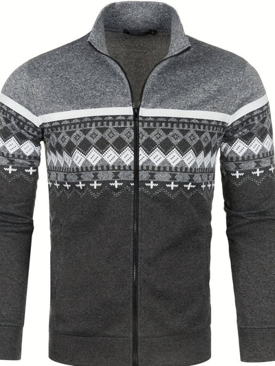 Ebben® | Men'S Zip-Up Sweater With A Retro Look