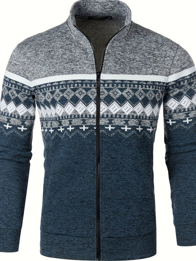 Ebben® | Men'S Zip-Up Sweater With A Retro Look