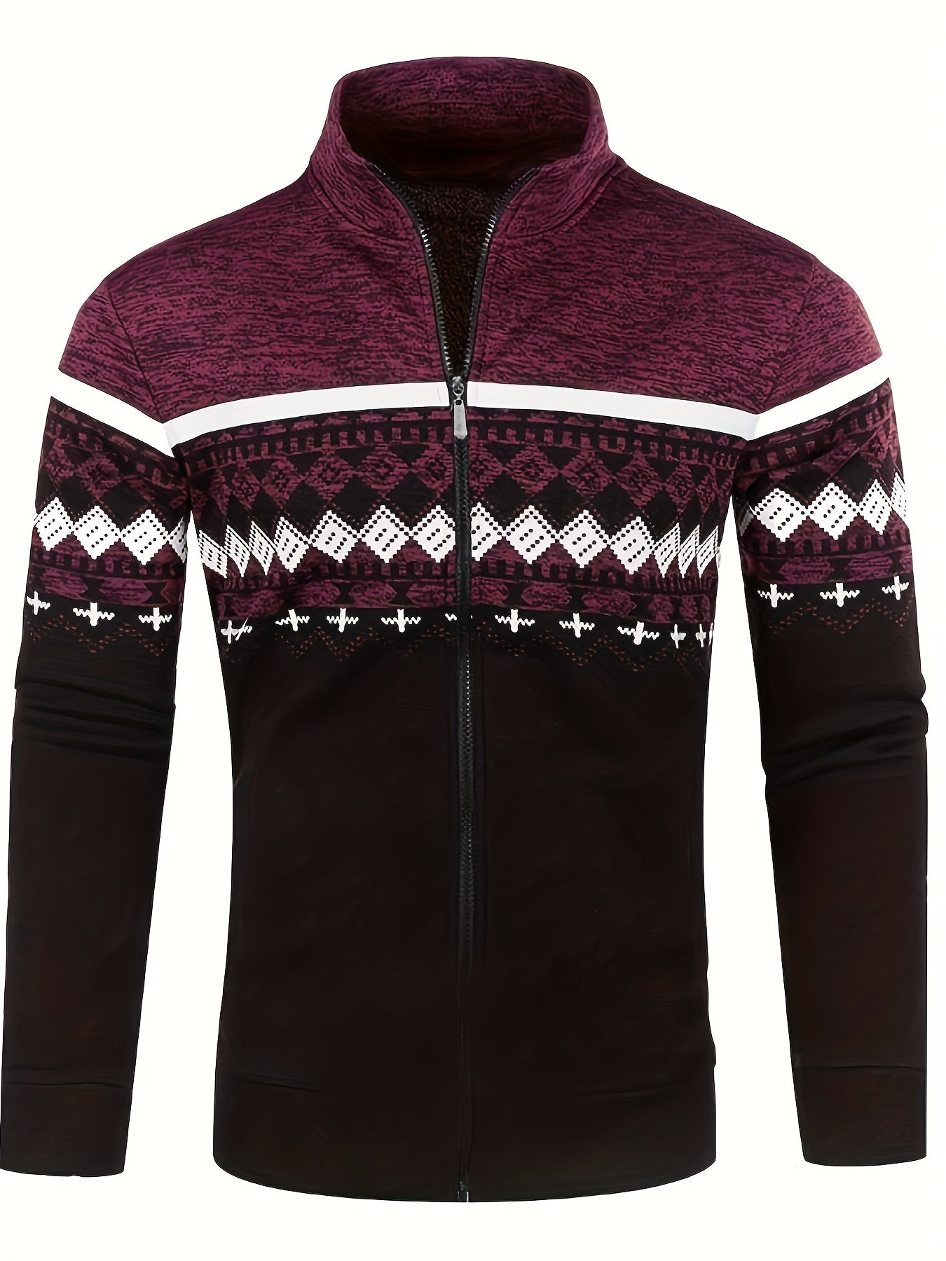 Ebben® | Men'S Zip-Up Sweater With A Retro Look