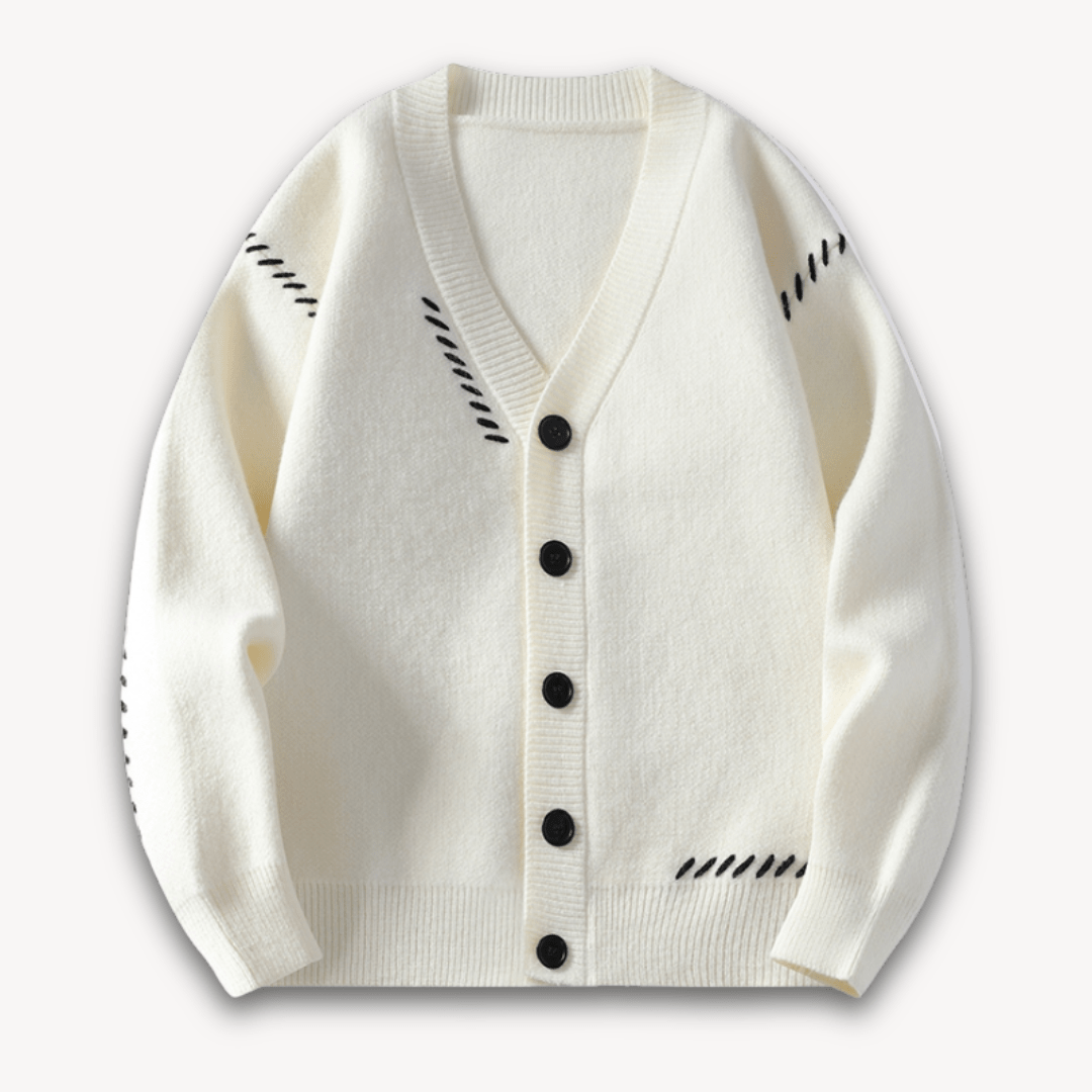 Vadim | Soft knitted cardigan with button closure