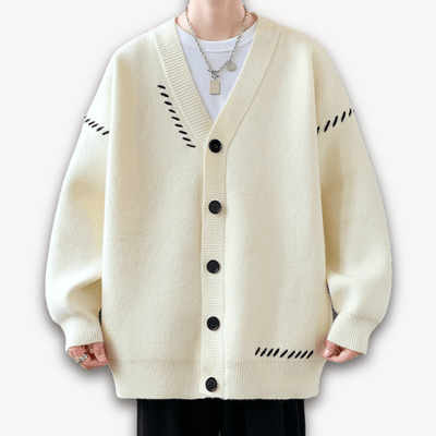 Vadim | Soft knitted cardigan with button closure
