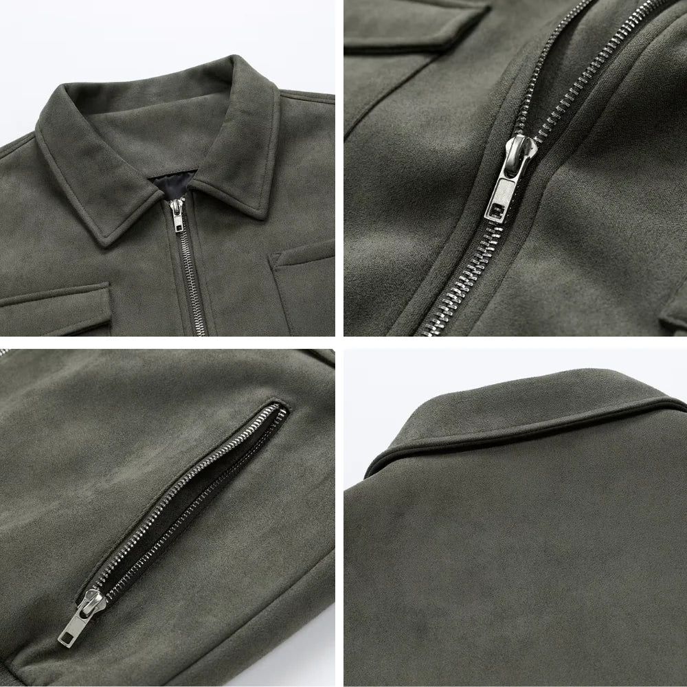 Drew | Carter Suede Cargo Jacket