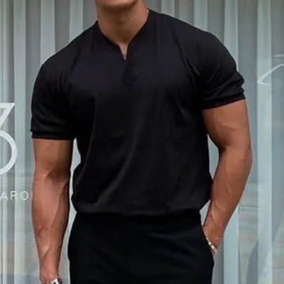 Manuel® | Classic V-neck shirt for men